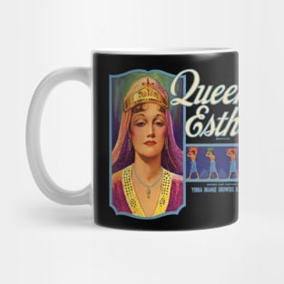 Queen Esther Brand Oranges Vintage Label Mug